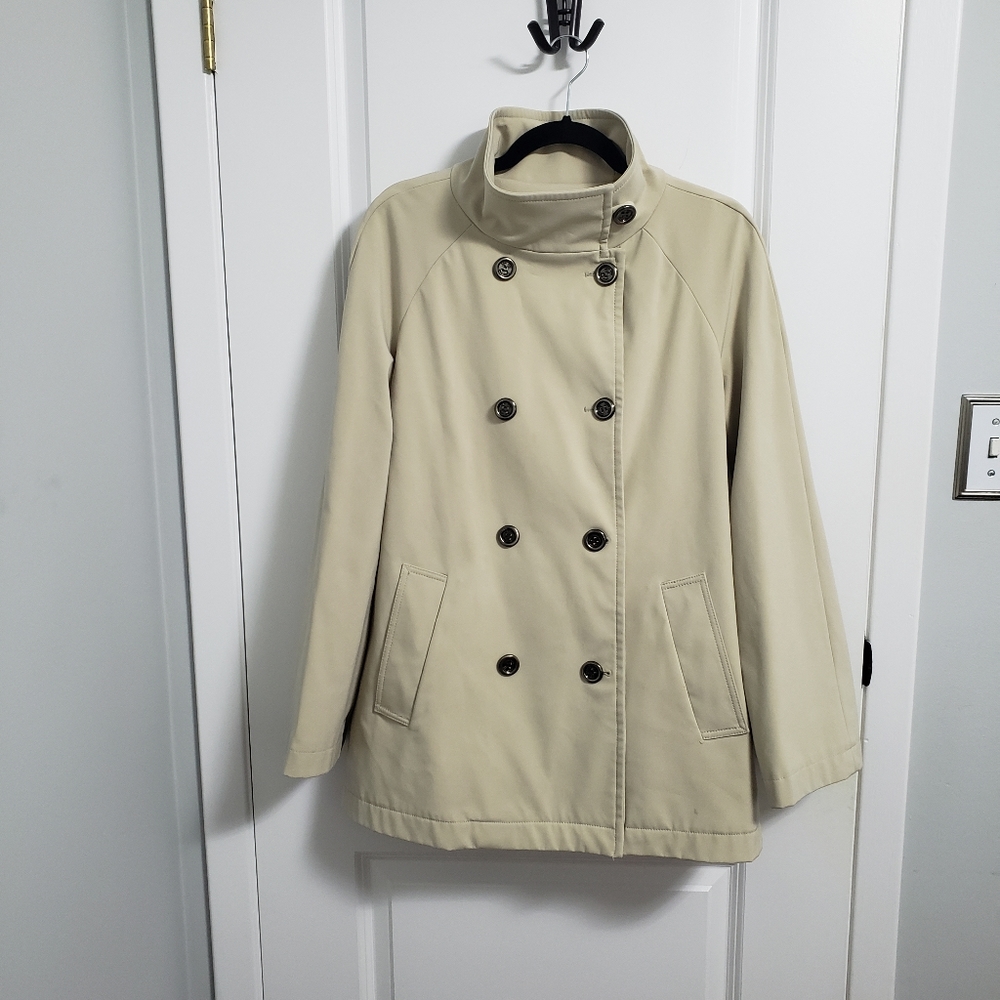 CALVIN KLEIN BEIGE Rain Trench Coat - Picture 3 of 12